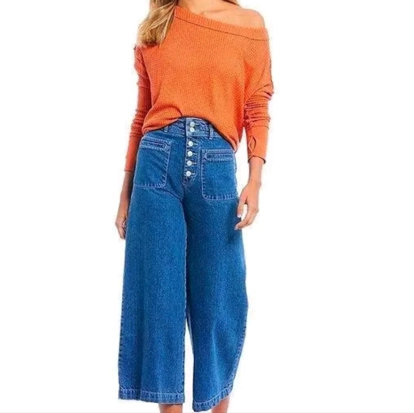 Free People North Shore Tunic Womens Top Sz M Oversize Waffle Knit Comfort - Picture 2 of 15